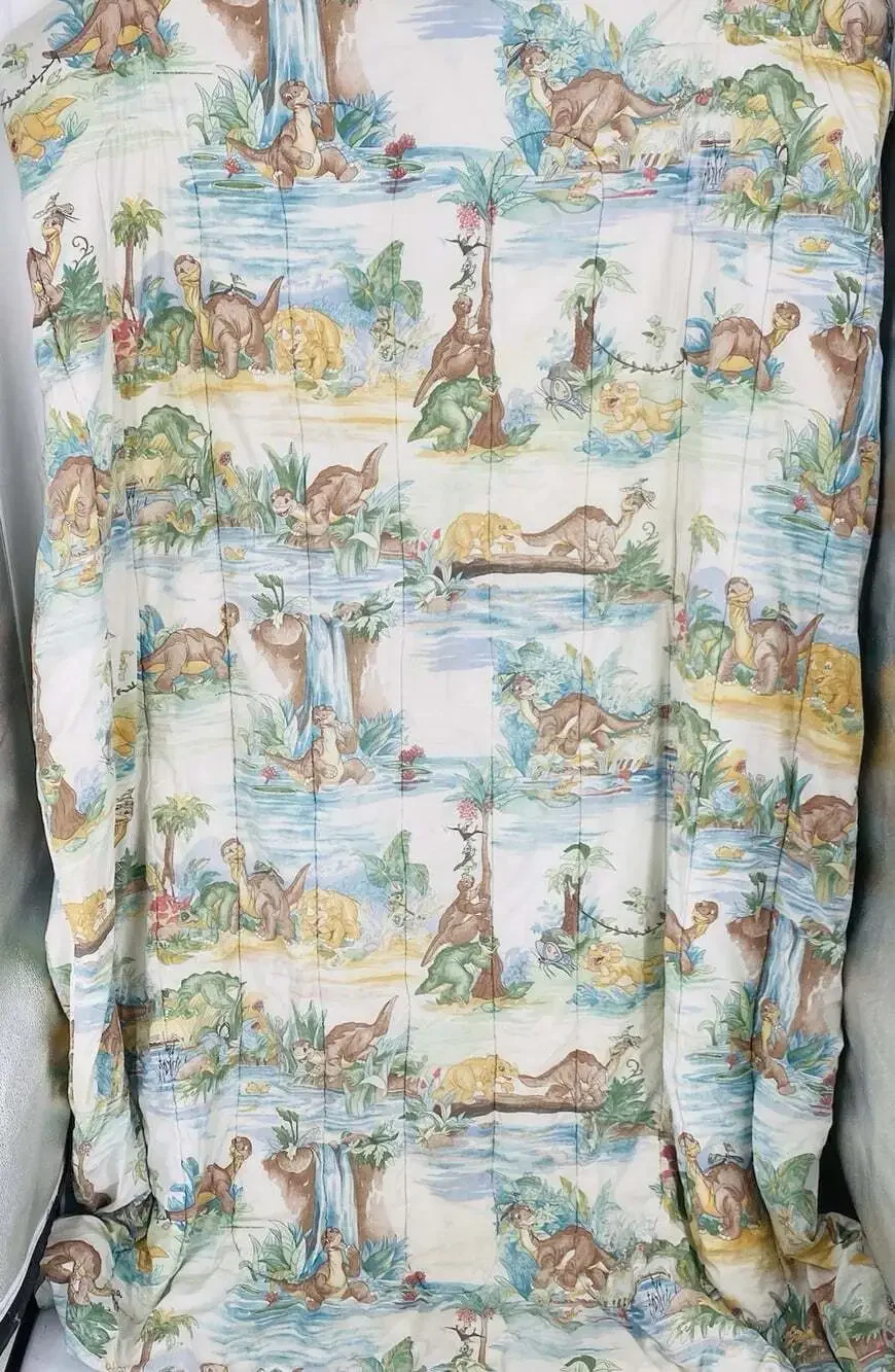 VTG 1987 Land Before Time Twin Bedding Sheet & Comforter Set 4 Pc JC Penney USA